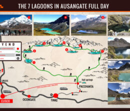 Ausangate 7 lagunas Full Day Map, 7 Lakes Ausangate Full Day Tour